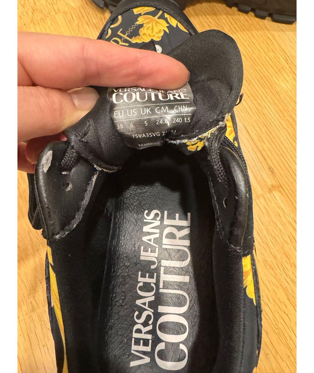 VERSACE JEANS COUTURE Черные кроссовки, фото 6