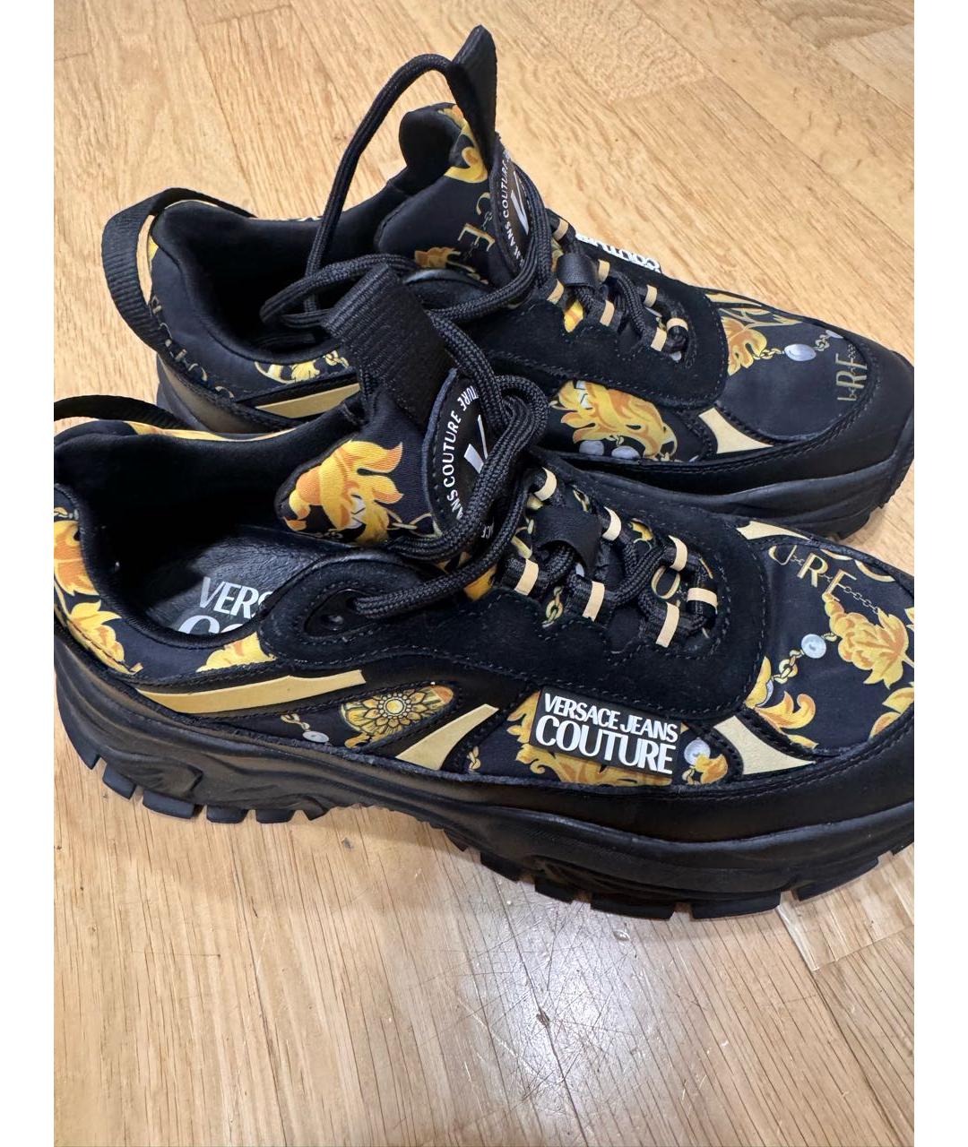 VERSACE JEANS COUTURE Черные кроссовки, фото 8