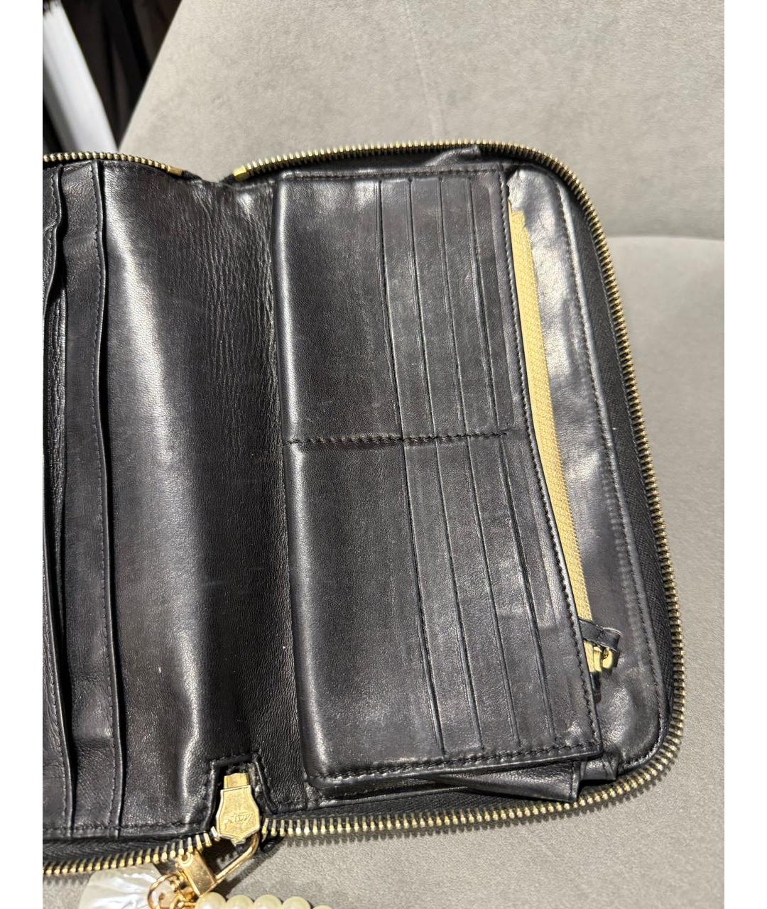 CHANEL Черный кожаный кошелек, фото 6
