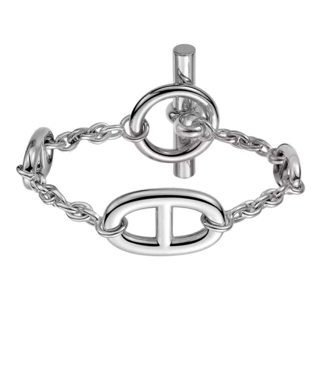 HERMES Серебрянный серебряный браслет, фото 5