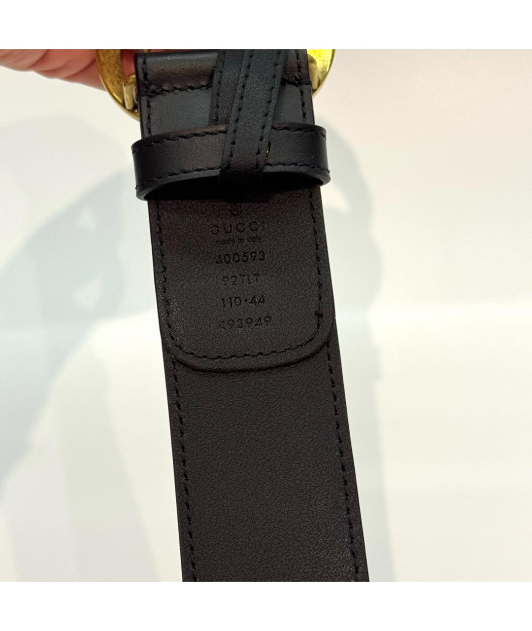 GUCCI Черный кожаный ремень, фото 3