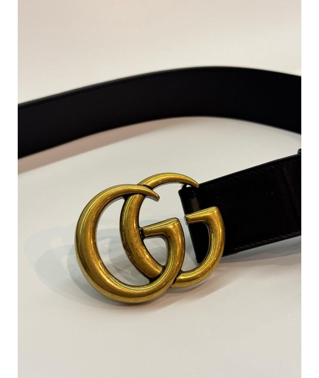 GUCCI Черный кожаный ремень, фото 6