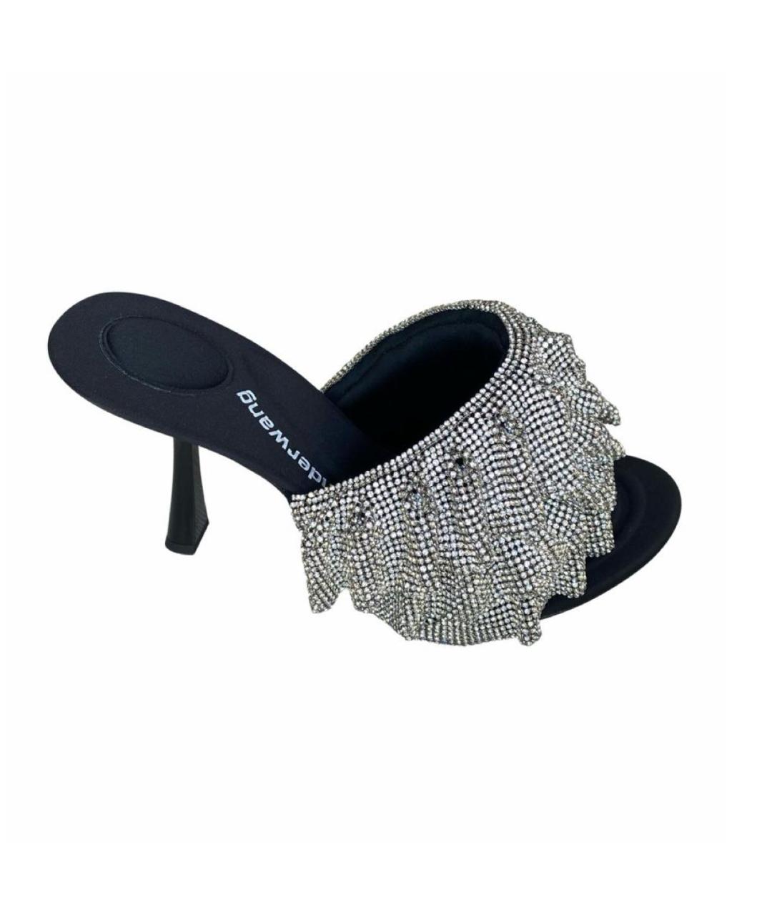 ALEXANDER WANG Черные текстильные босоножки, фото 7