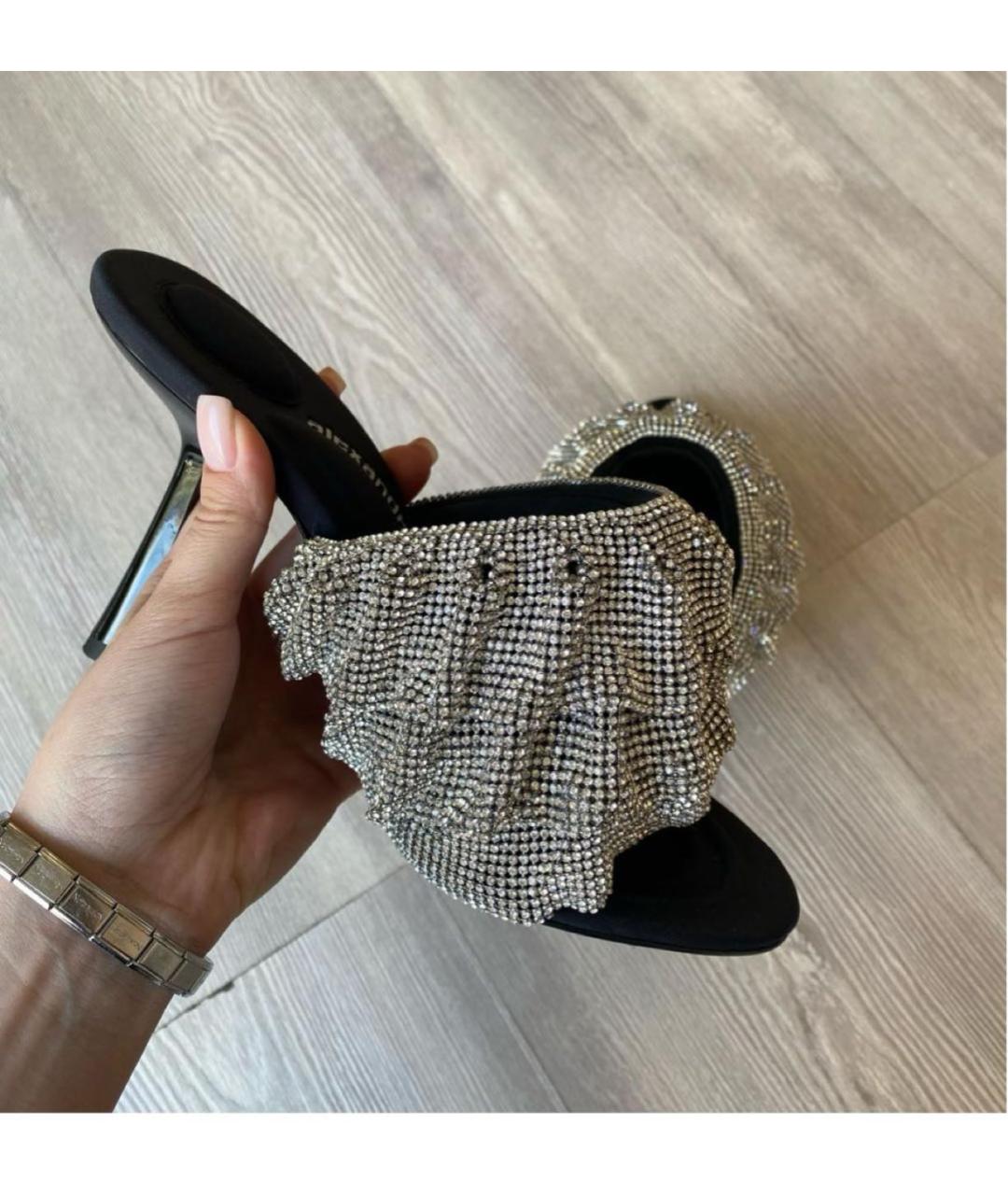 ALEXANDER WANG Черные текстильные босоножки, фото 4