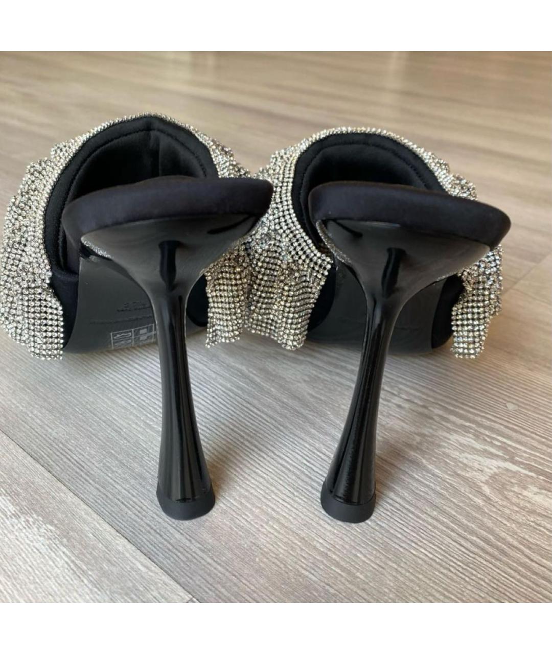 ALEXANDER WANG Черные текстильные босоножки, фото 3