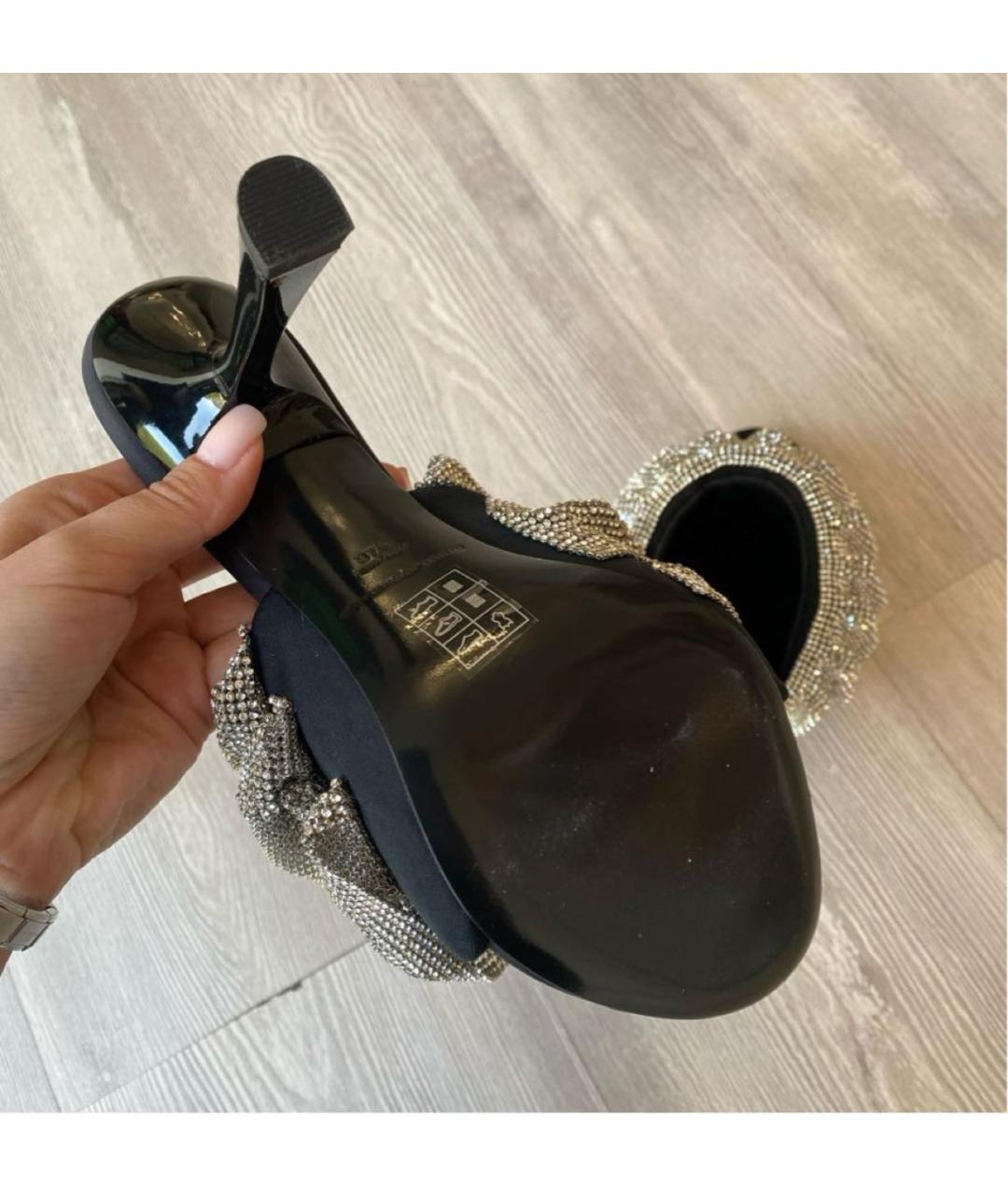 ALEXANDER WANG Черные текстильные босоножки, фото 5