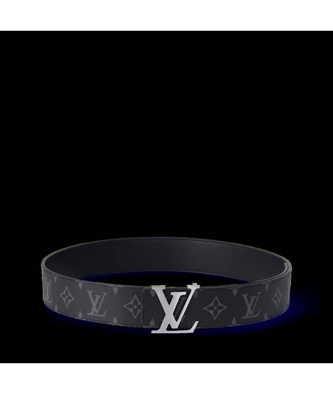LOUIS VUITTON Черный кожаный ремень, фото 6