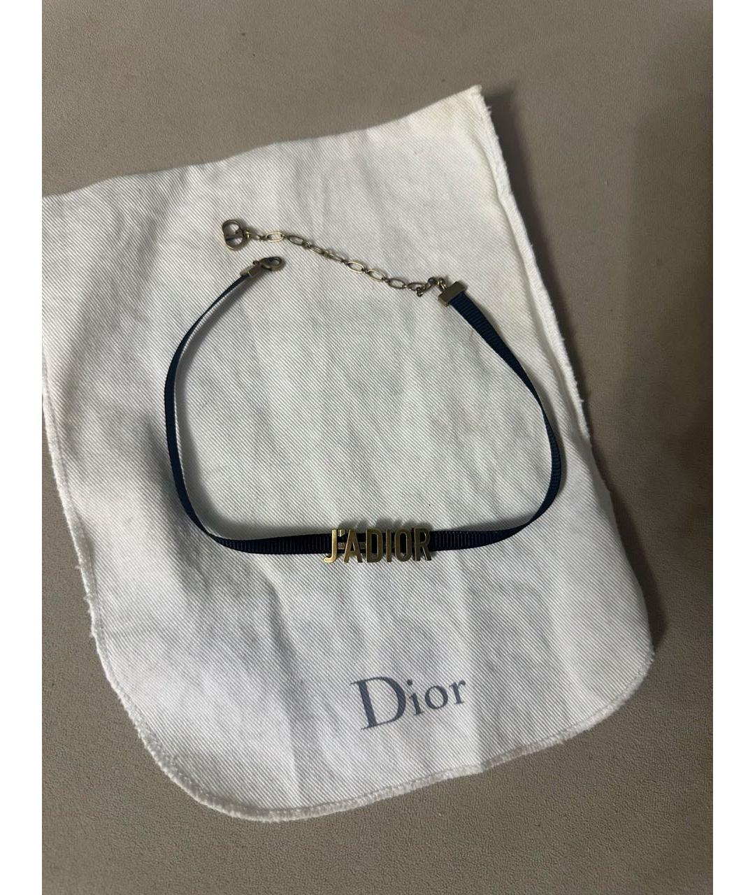 CHRISTIAN DIOR Черный металлический чокер, фото 4