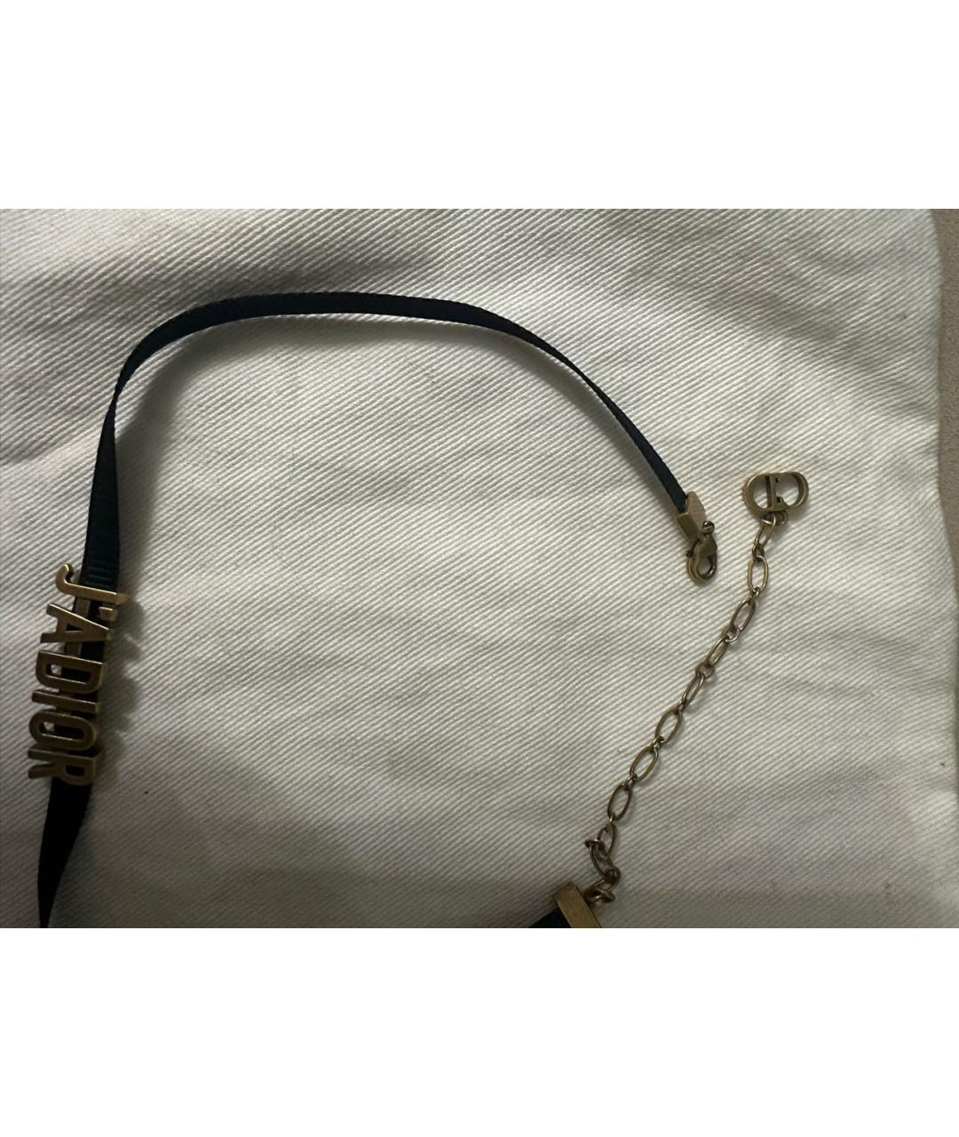 CHRISTIAN DIOR Черный металлический чокер, фото 3