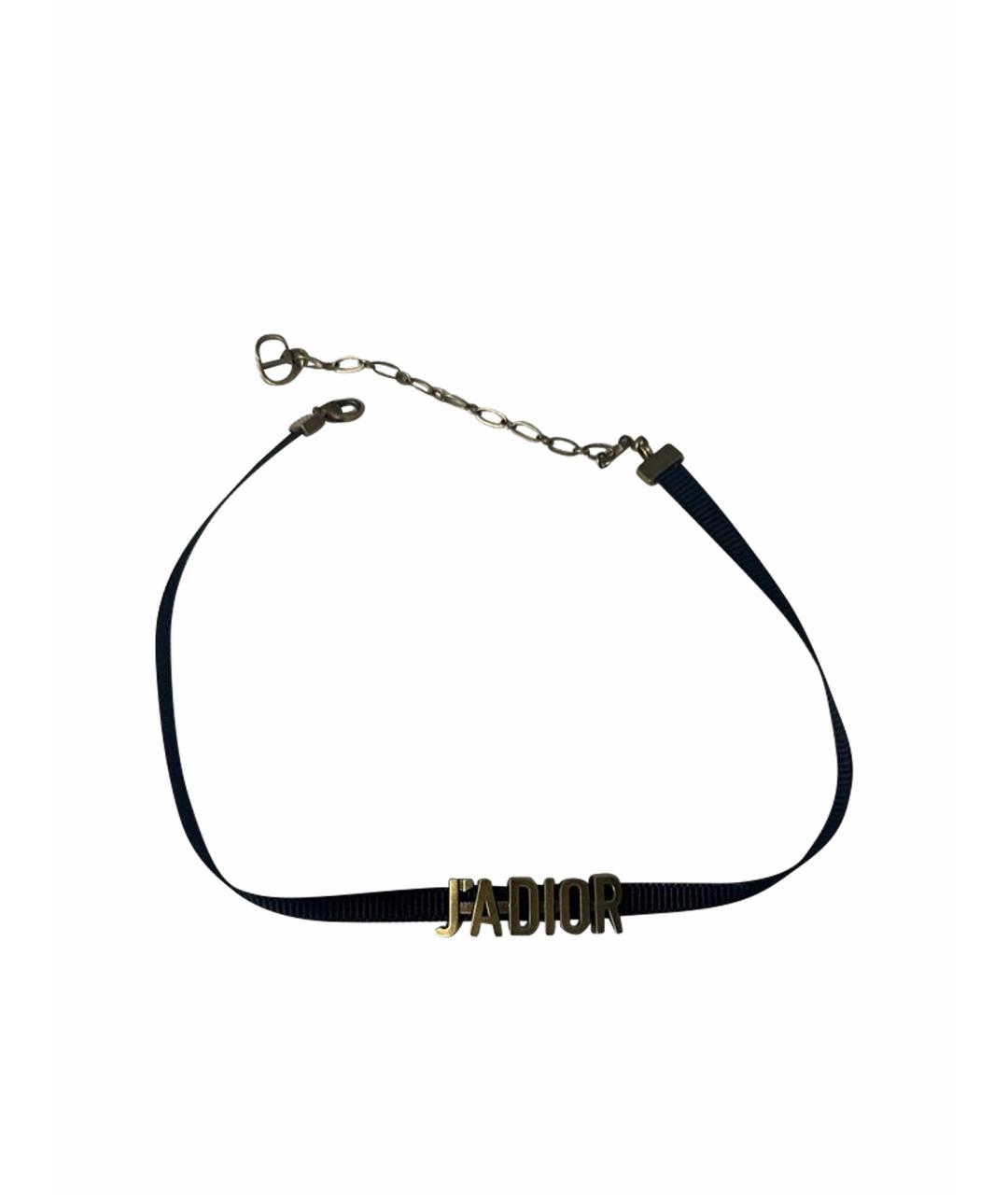 CHRISTIAN DIOR Черный металлический чокер, фото 1