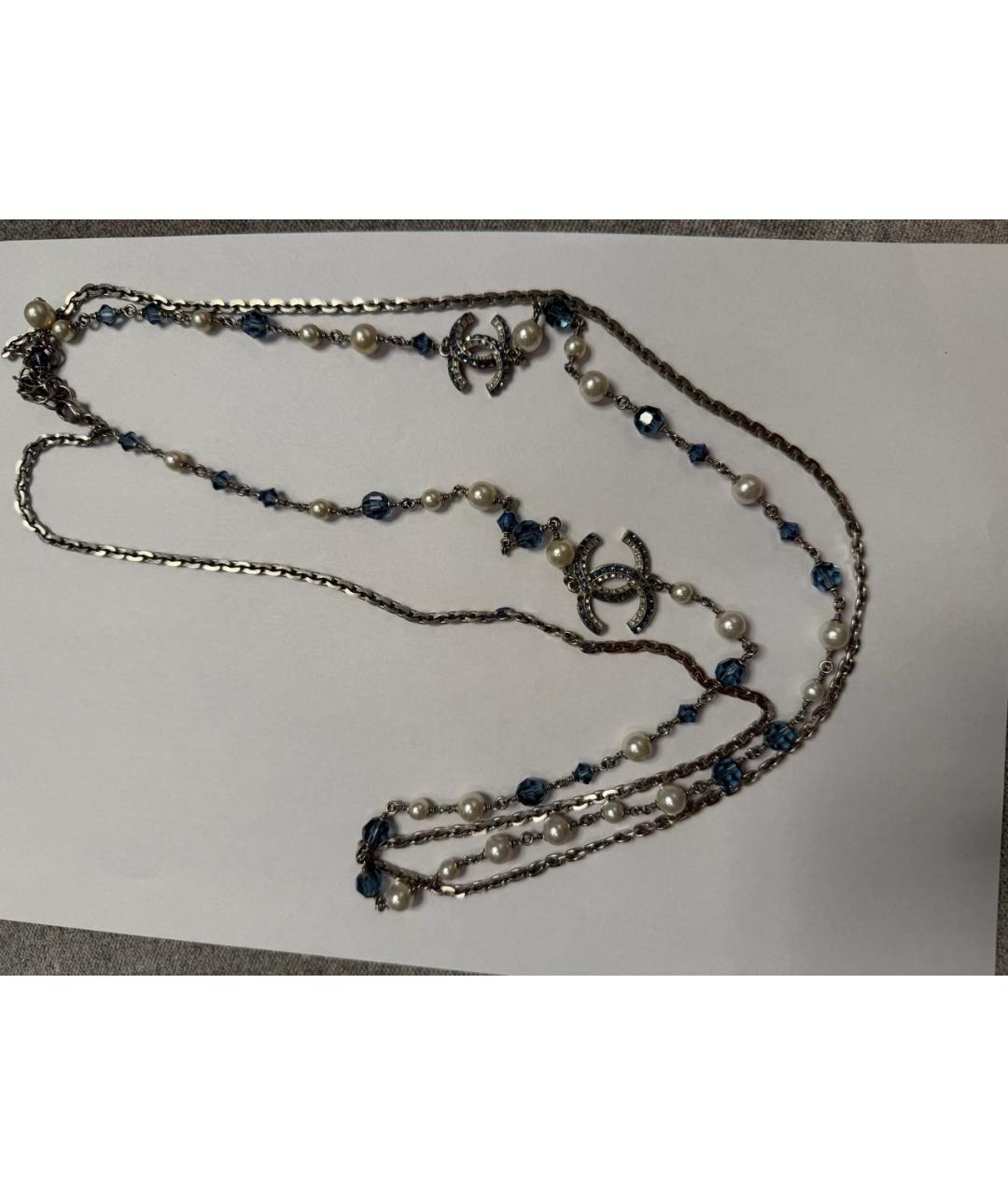 CHANEL Серебряное металлическое колье, фото 3