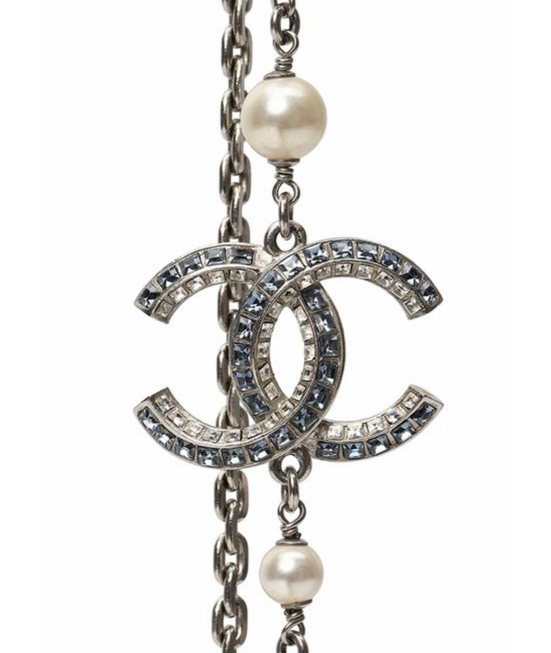 CHANEL Серебряное металлическое колье, фото 2