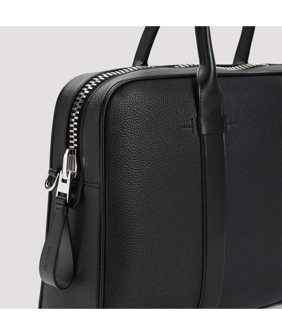 TOM FORD Черный кожаный портфель, фото 5