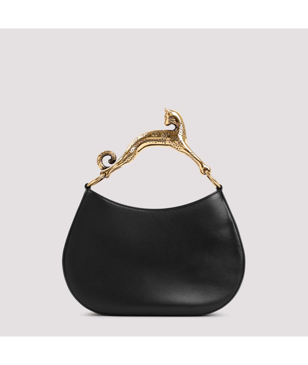 LANVIN Черная кожаная сумка через плечо, фото 4