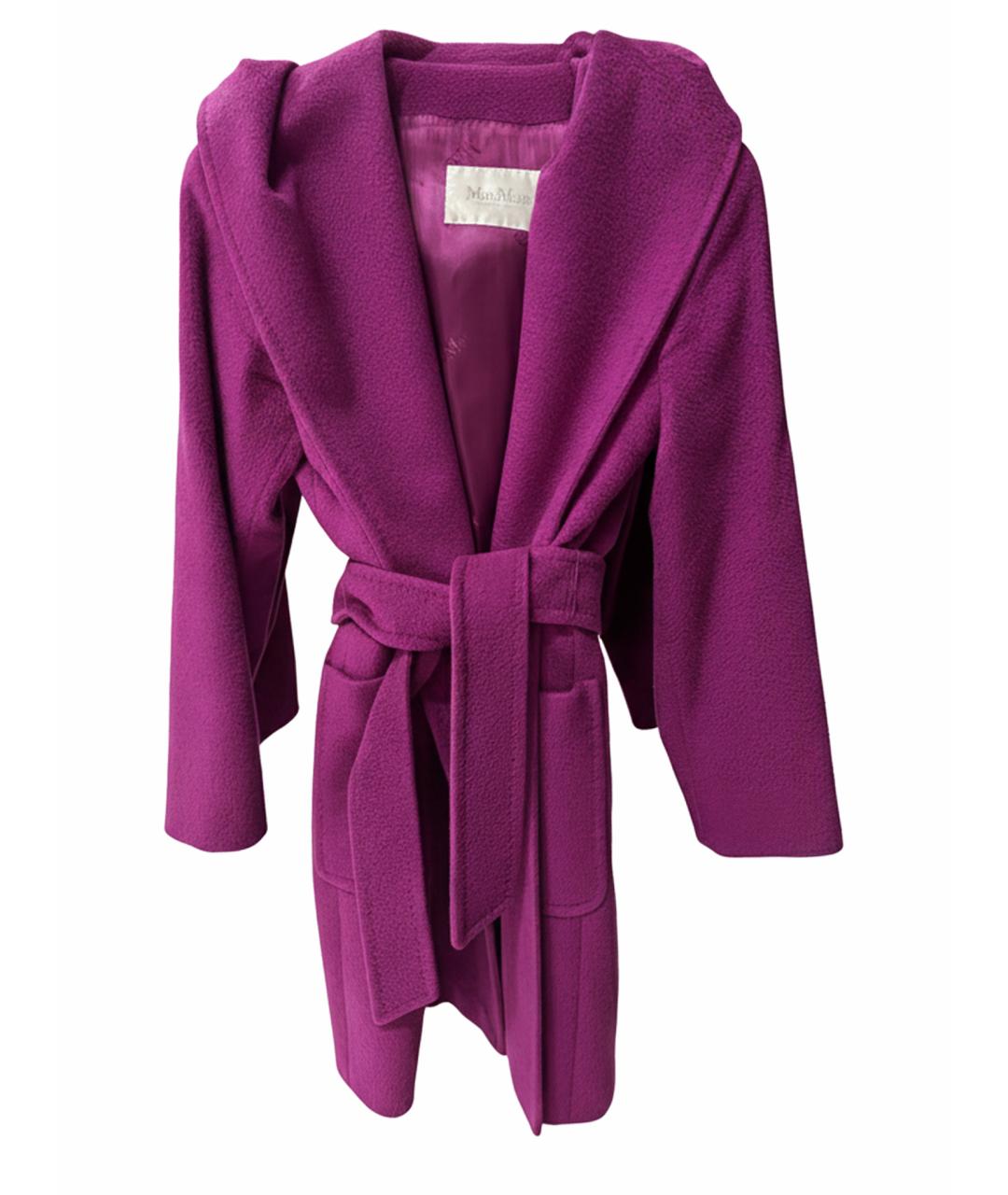 MAX MARA Фиолетовое вискозное пальто, фото 1