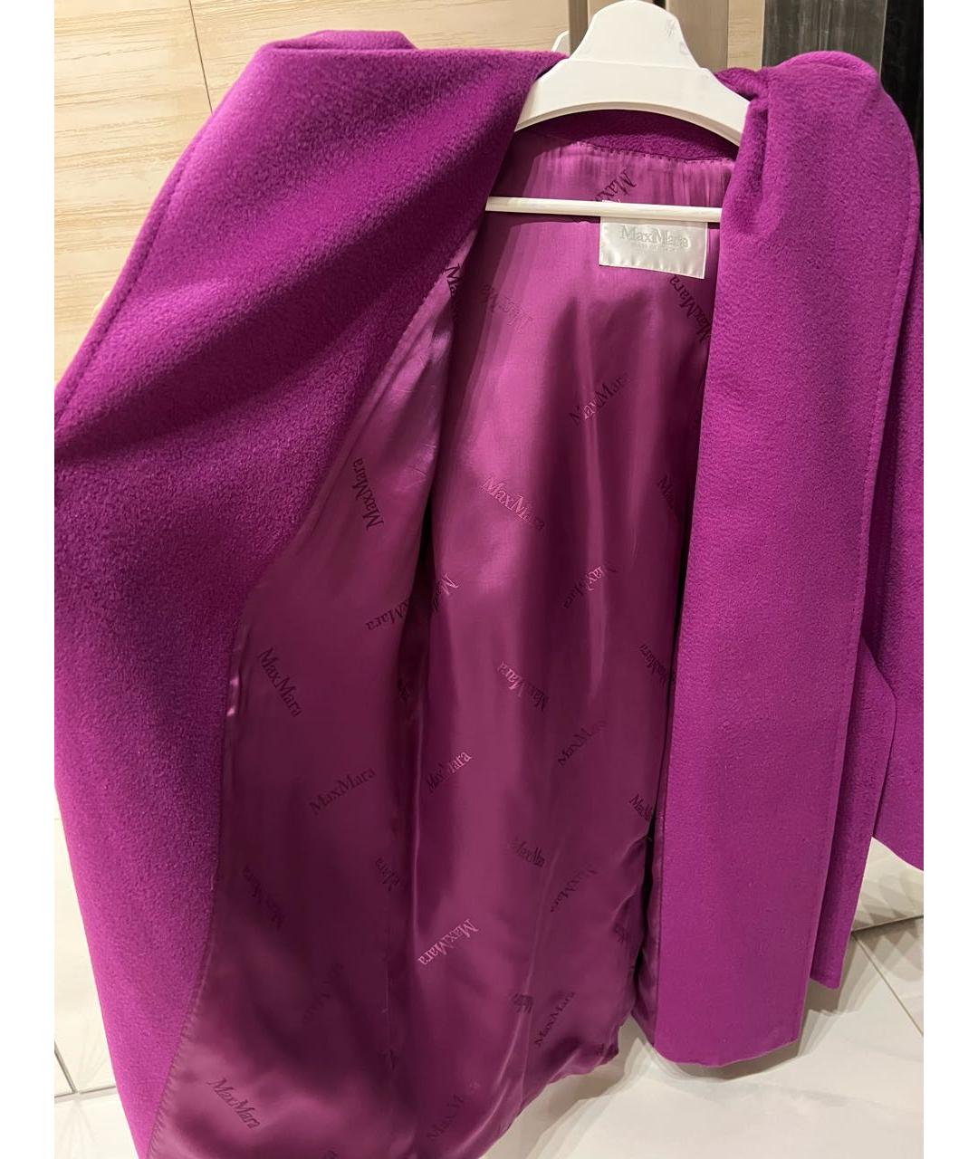 MAX MARA Фиолетовое вискозное пальто, фото 3