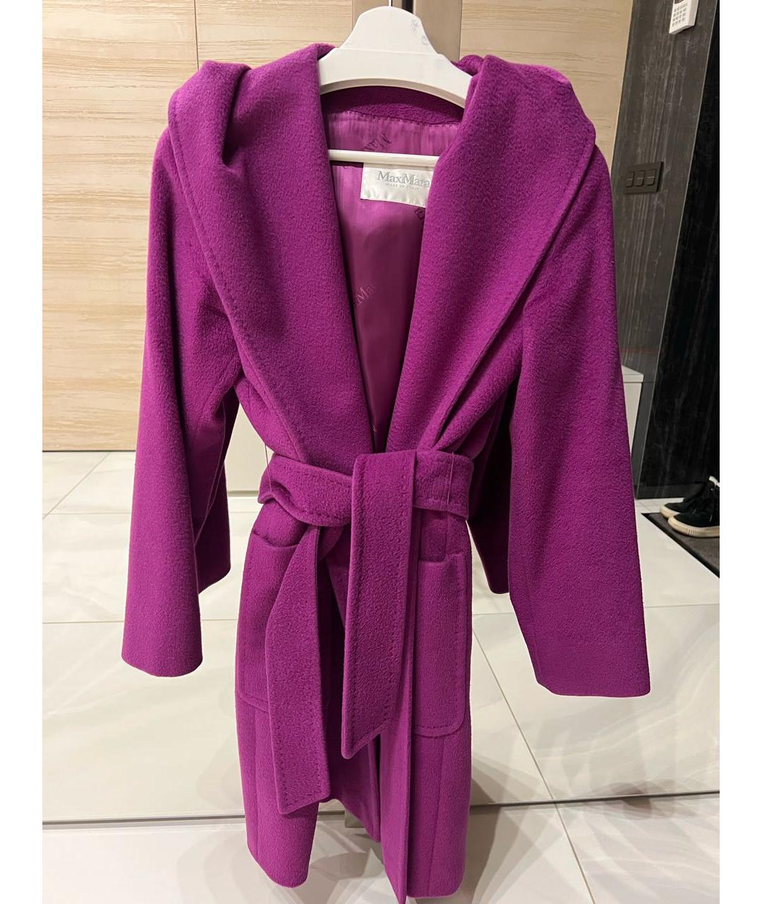 MAX MARA Фиолетовое вискозное пальто, фото 5