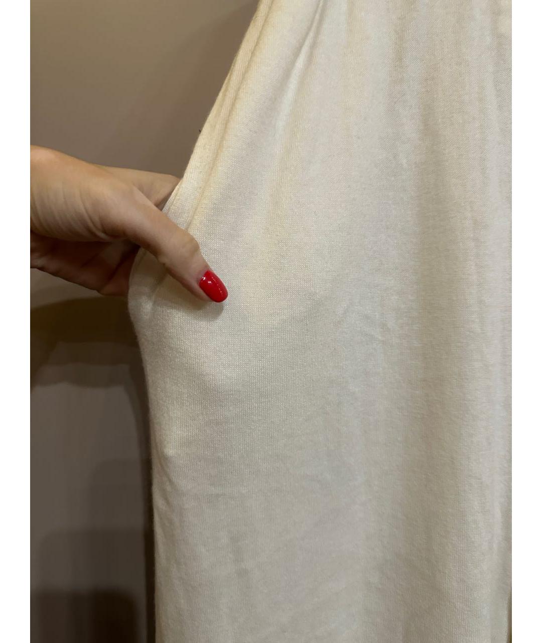 EXTREME CASHMERE Бежевые кашемировые прямые брюки, фото 2