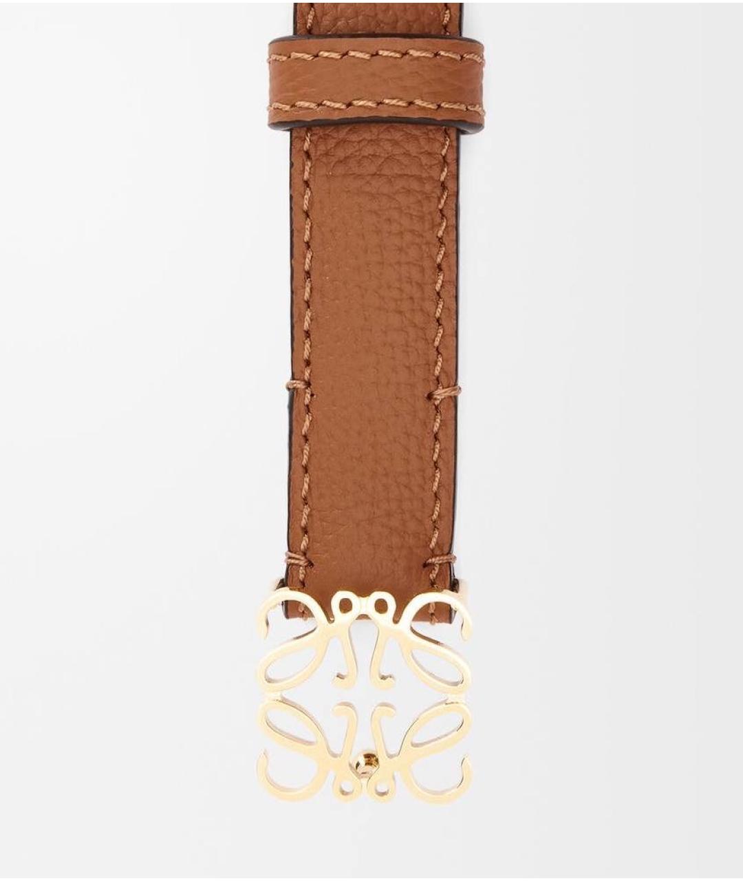 LOEWE Коричневый кожаный ремень, фото 2