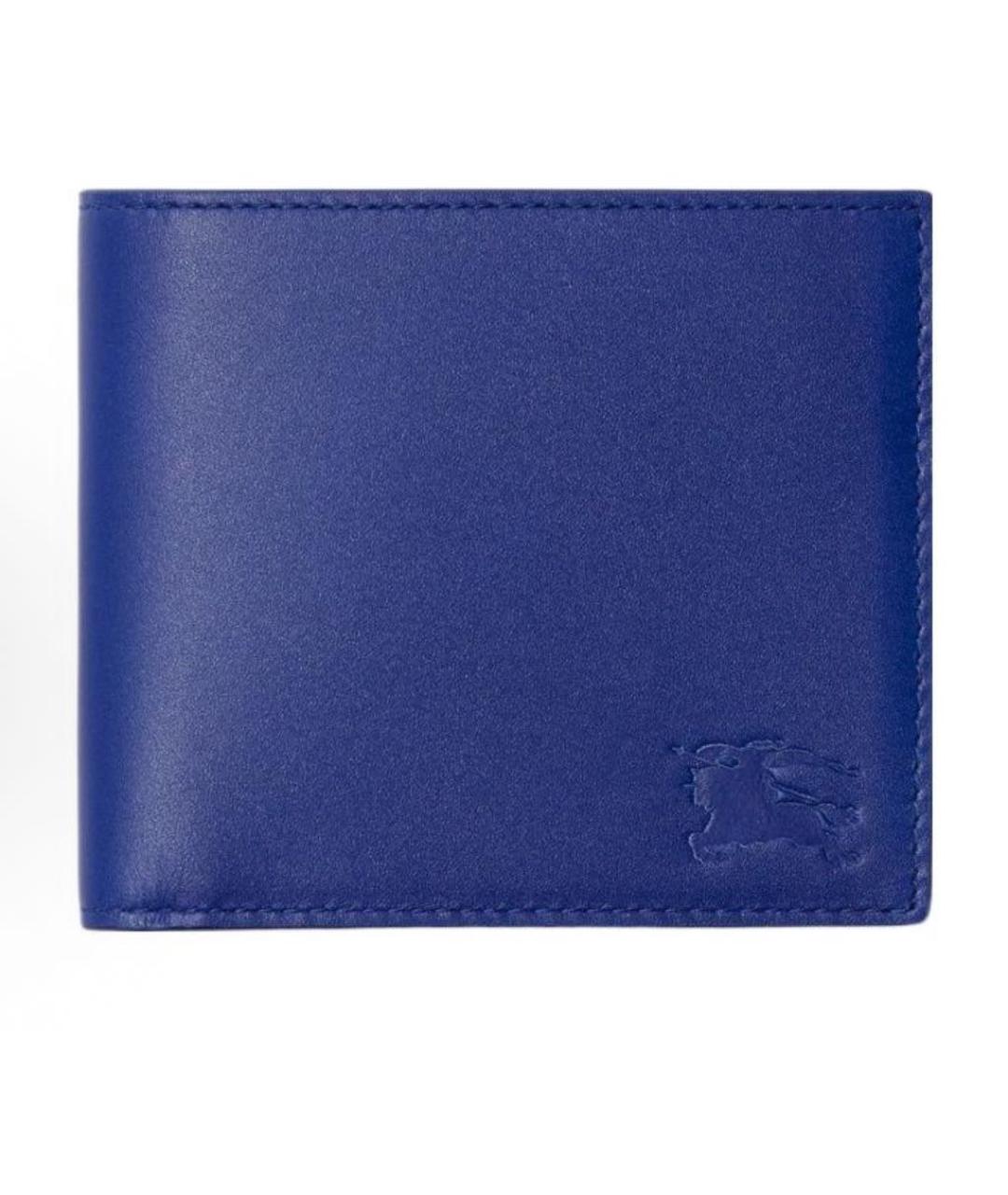 BURBERRY Синий кожаный кошелек, фото 9