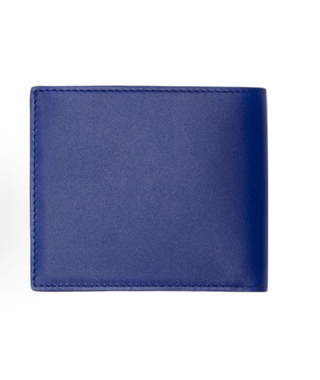 BURBERRY Синий кожаный кошелек, фото 3