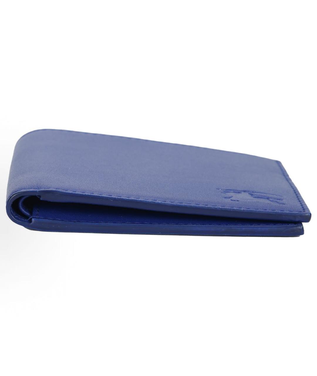 BURBERRY Синий кожаный кошелек, фото 5