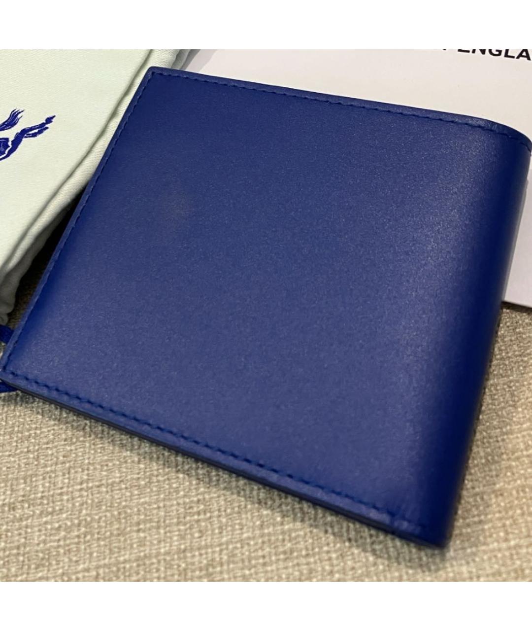BURBERRY Синий кожаный кошелек, фото 8
