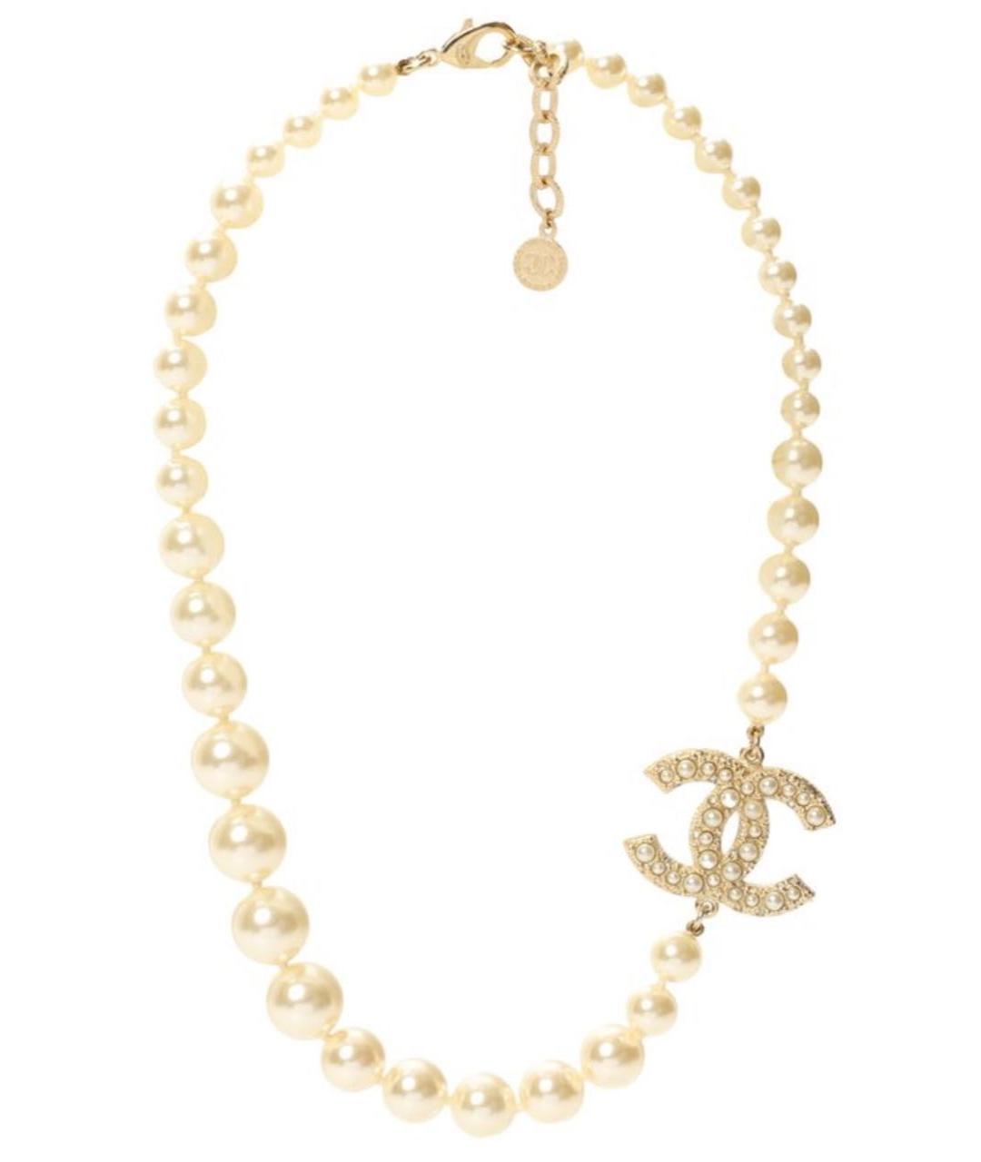 CHANEL Белое жемчужное колье, фото 1
