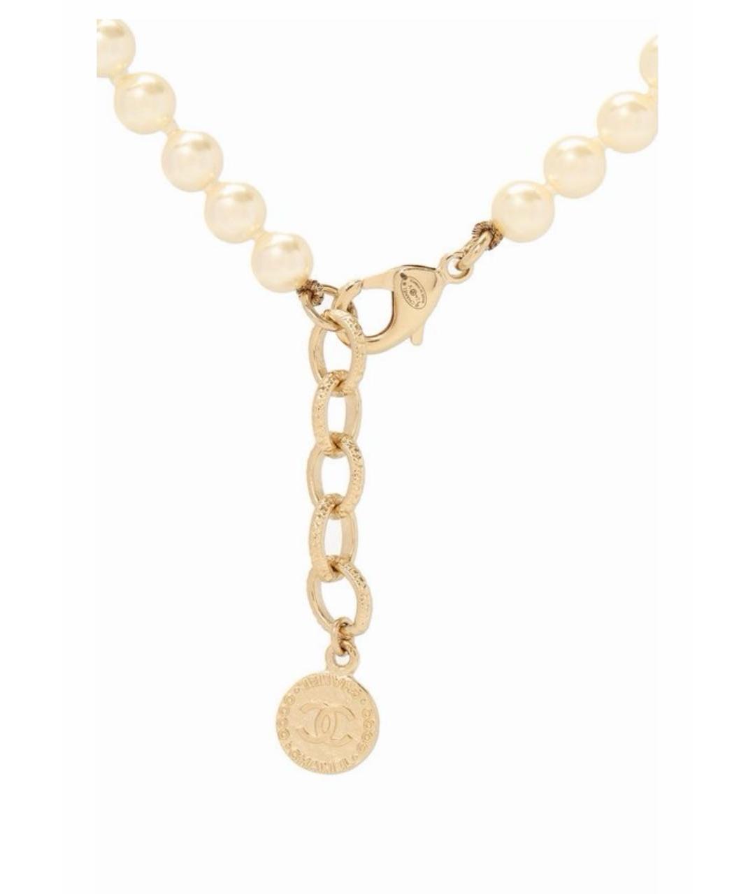 CHANEL Белое жемчужное колье, фото 3