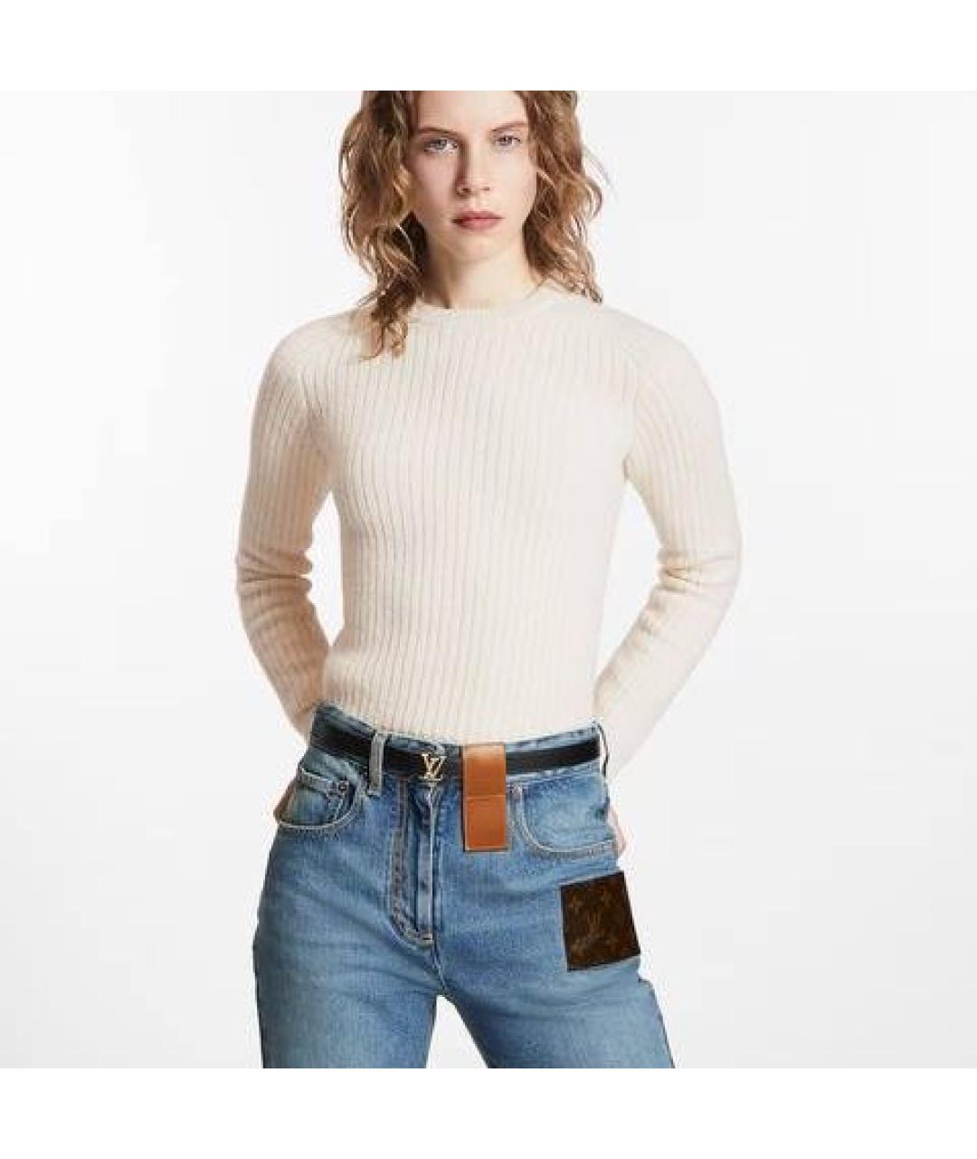 LOUIS VUITTON Черный кожаный ремень, фото 4