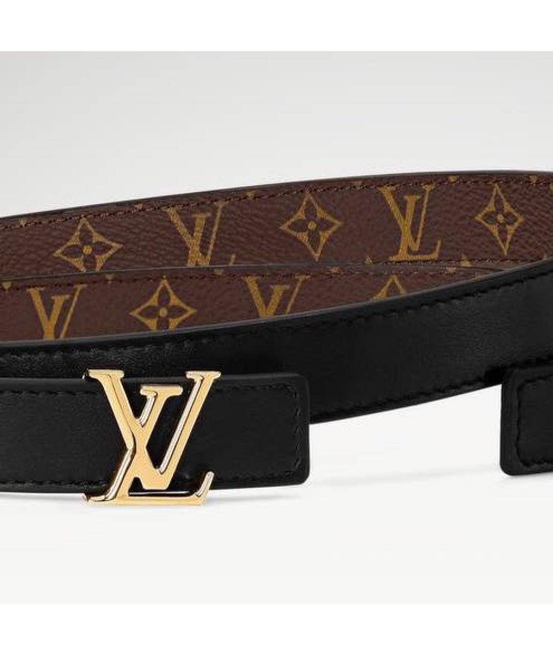 LOUIS VUITTON Черный кожаный ремень, фото 6