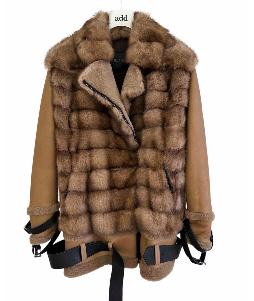 BLANCHA Коричневая замшевая дубленка, фото 9