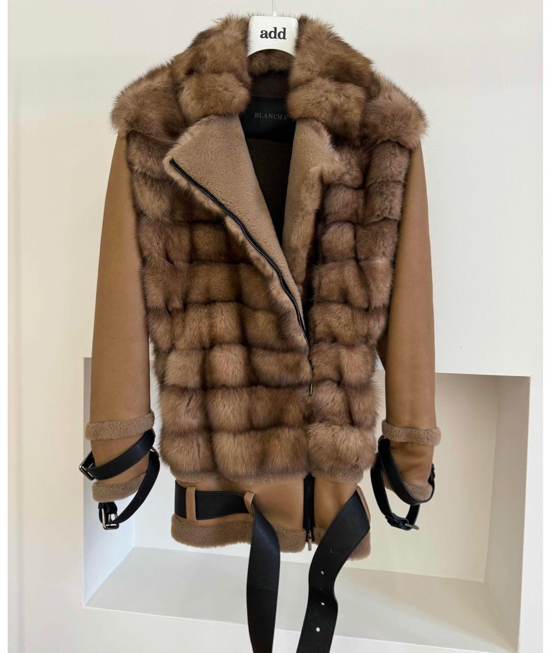 BLANCHA Коричневая замшевая дубленка, фото 7