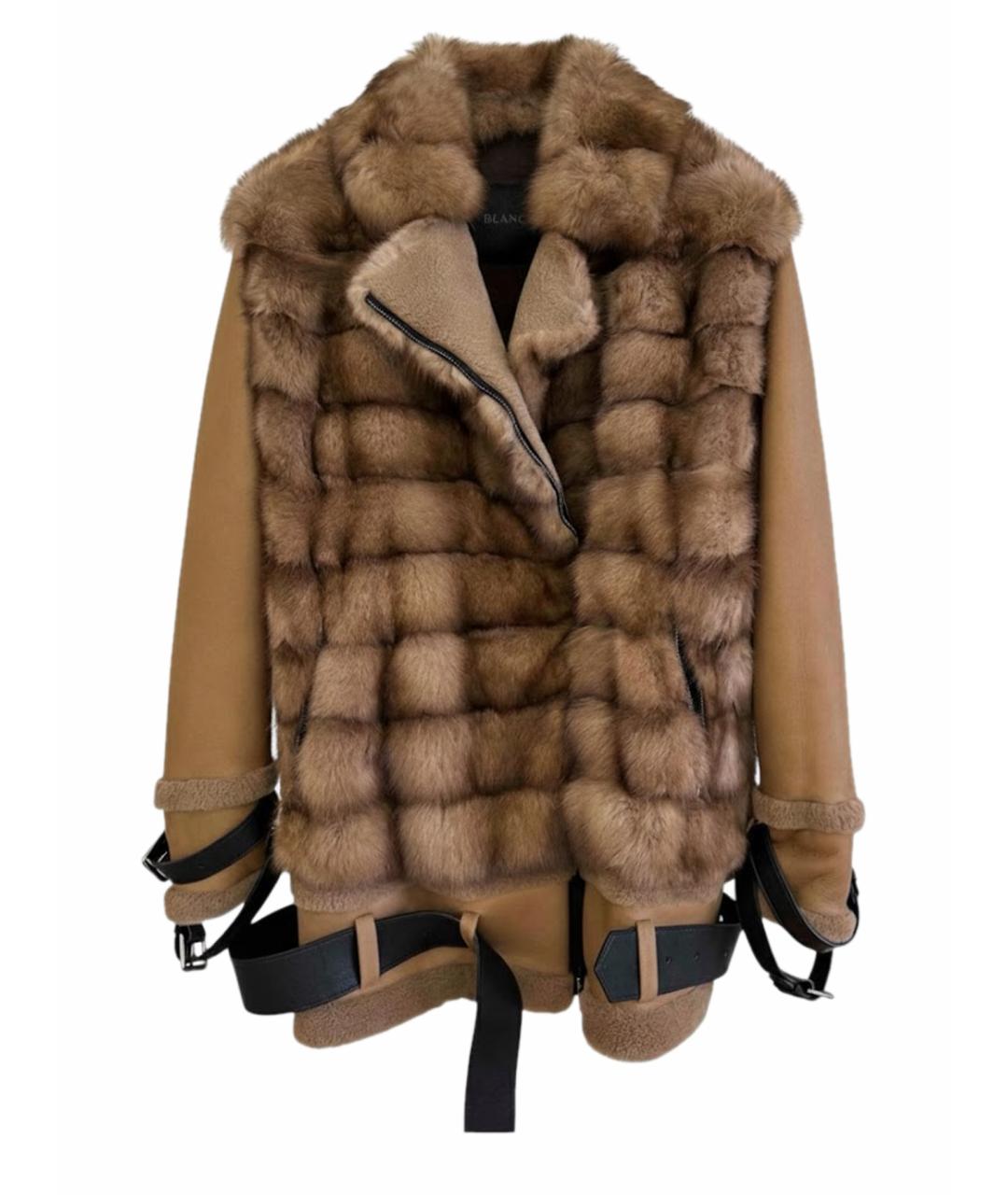 BLANCHA Коричневая замшевая дубленка, фото 1