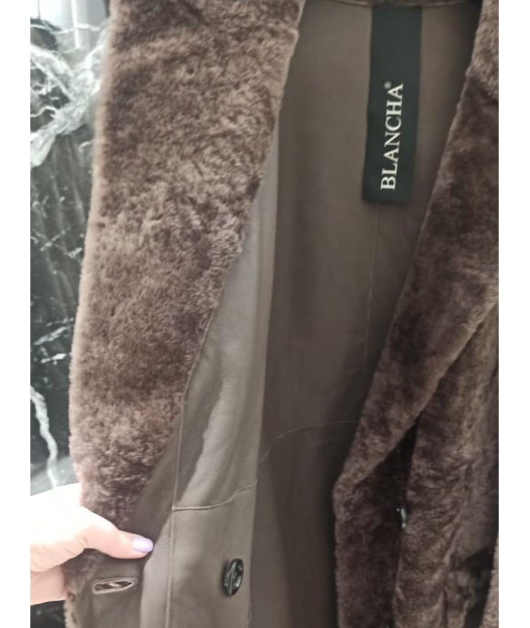 BLANCHA Коричневая дубленка, фото 3