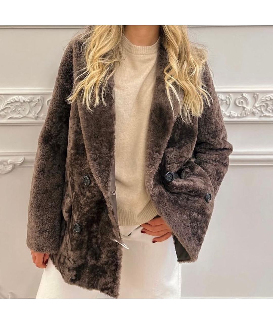 BLANCHA Коричневая дубленка, фото 8