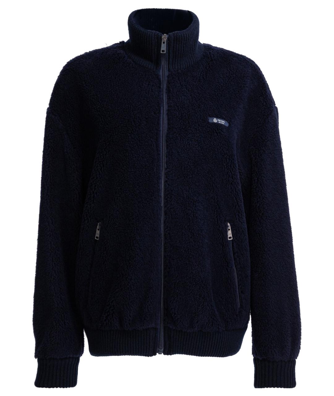 PRADA Синяя шерстяная куртка, фото 1