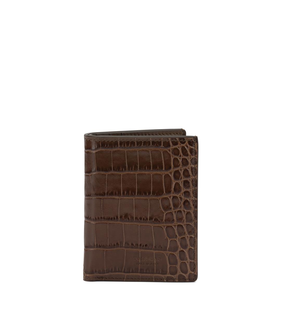 TOM FORD Коричневый кожаный кардхолдер, фото 1