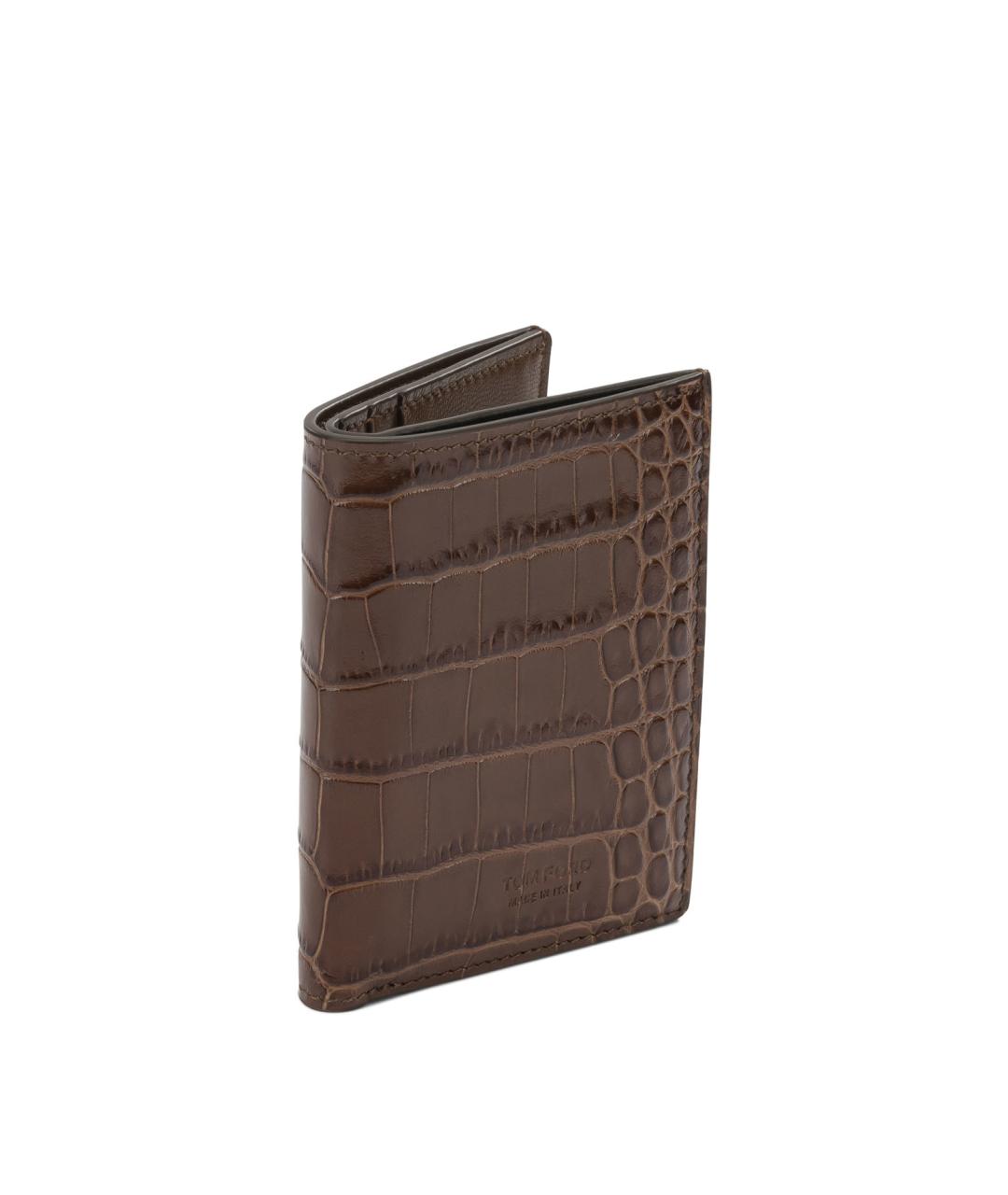 TOM FORD Коричневый кожаный кардхолдер, фото 2