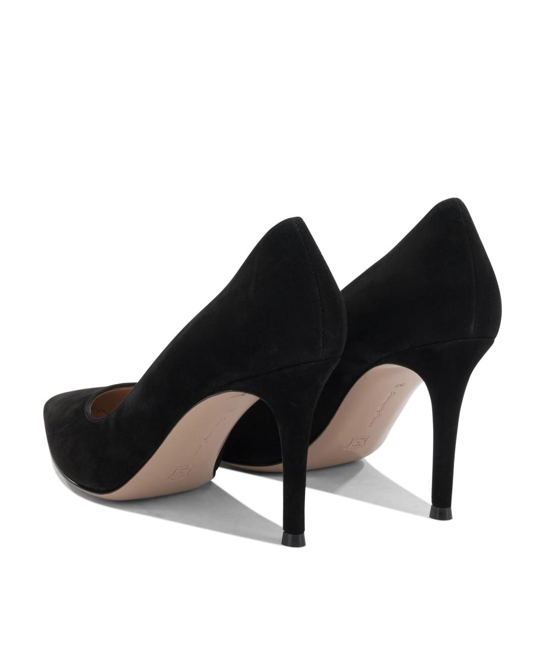 GIANVITO ROSSI Черные замшевые туфли, фото 4