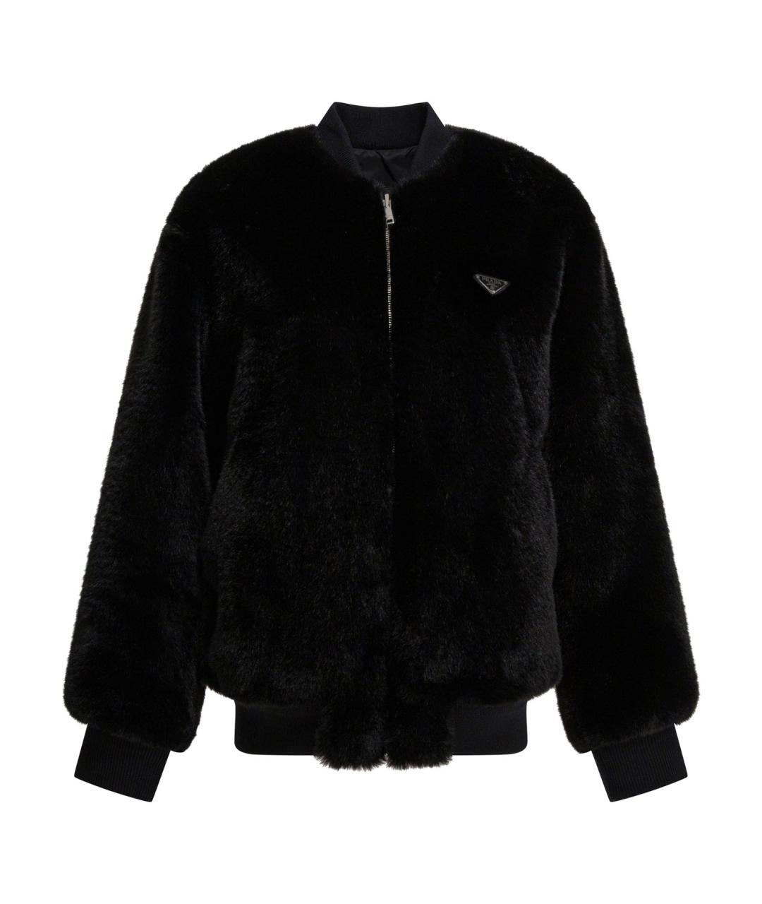 PRADA Черная полиэстеровая куртка, фото 1