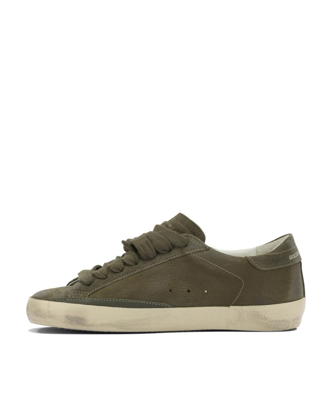 GOLDEN GOOSE DELUXE BRAND Зеленые замшевые низкие кроссовки / кеды, фото 3