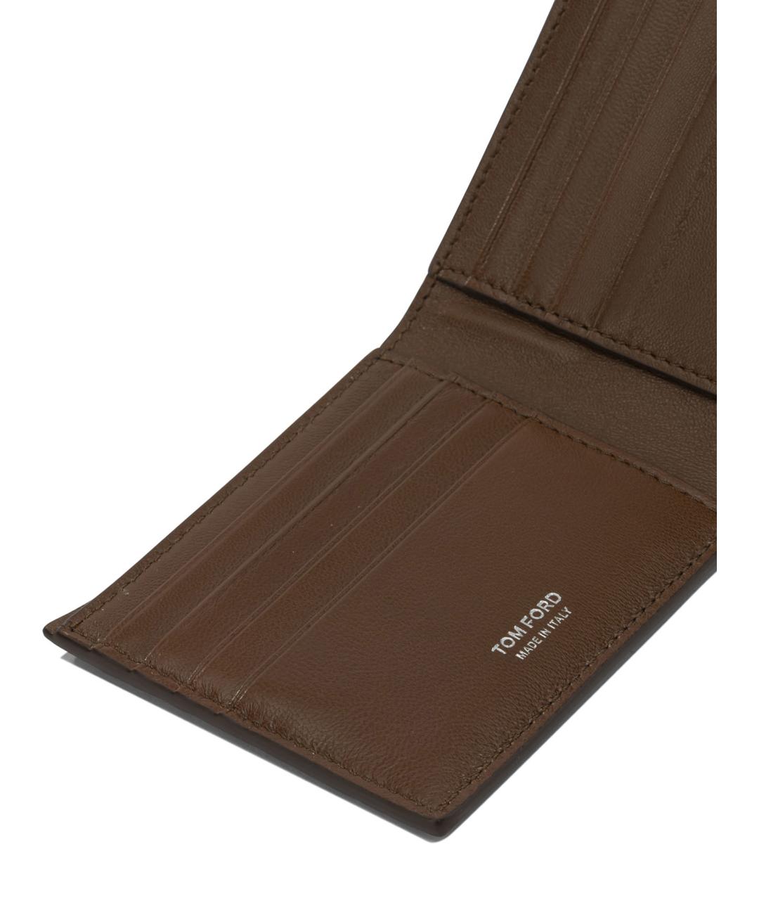 TOM FORD Коричневый кожаный кошелек, фото 4