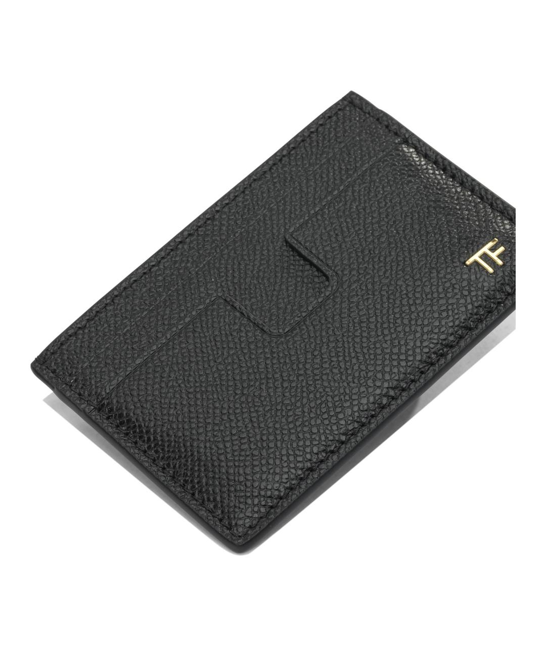 TOM FORD Черный кожаный кардхолдер, фото 4