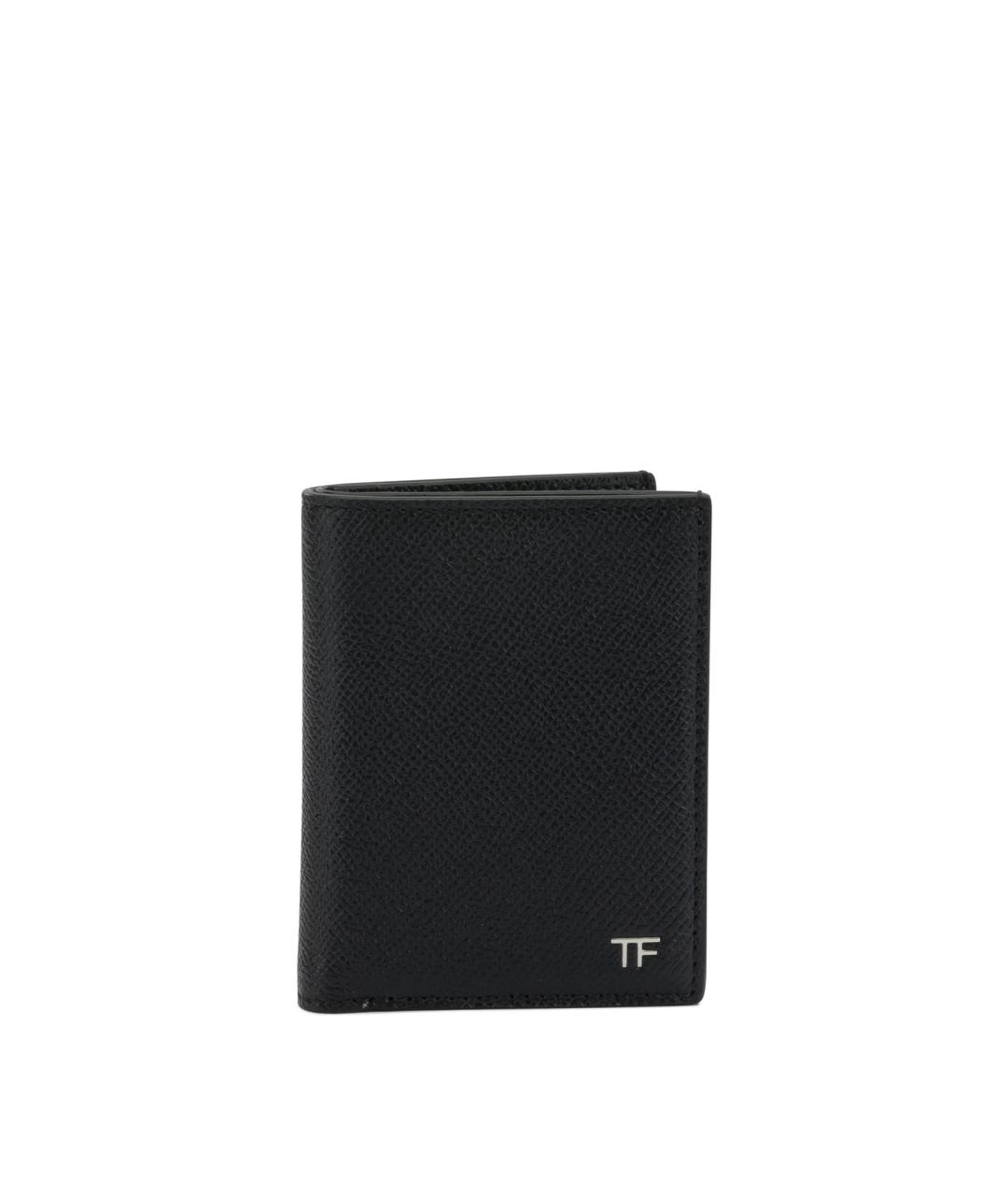 TOM FORD Черный кожаный кошелек, фото 1