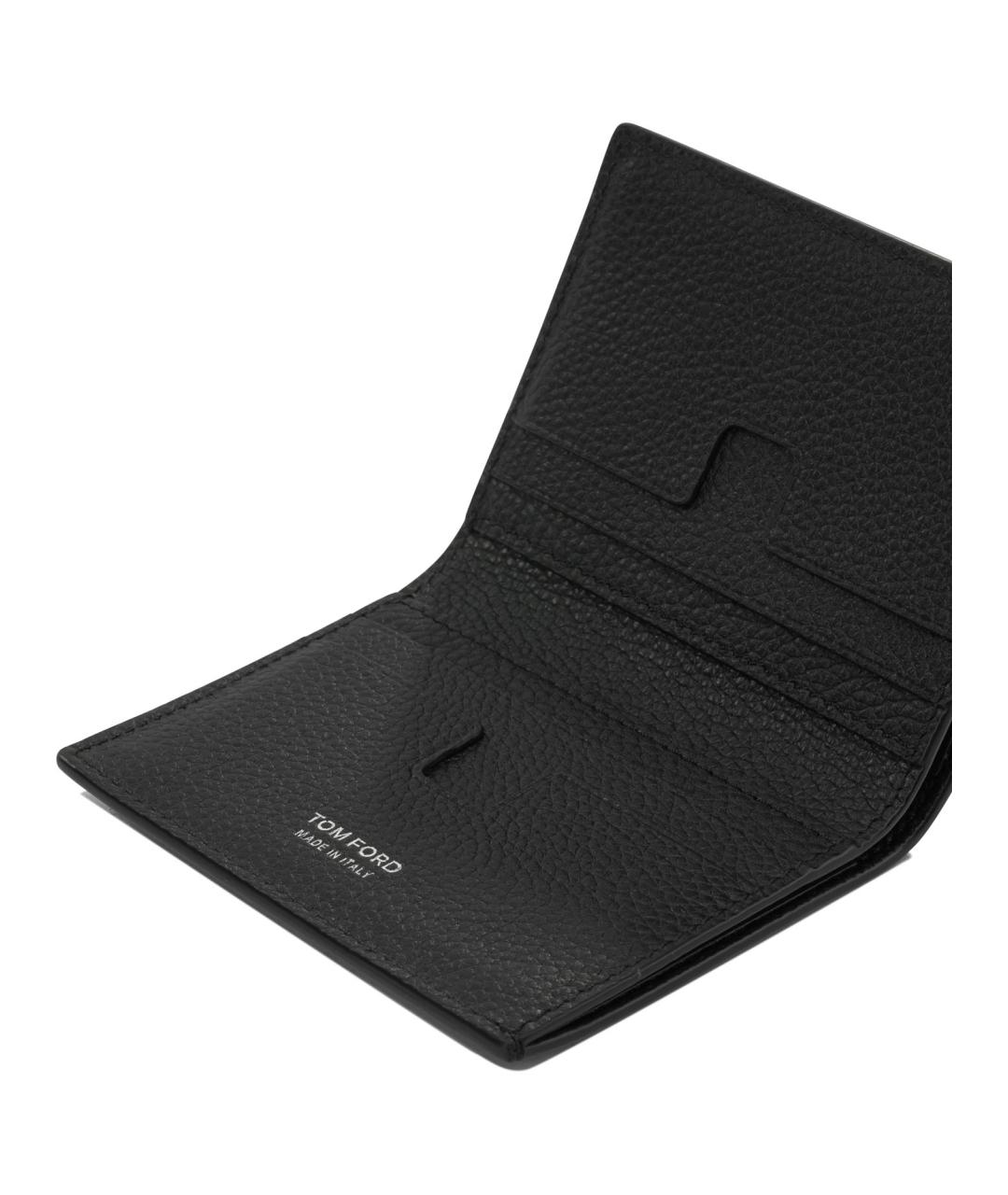TOM FORD Черный кожаный кошелек, фото 4