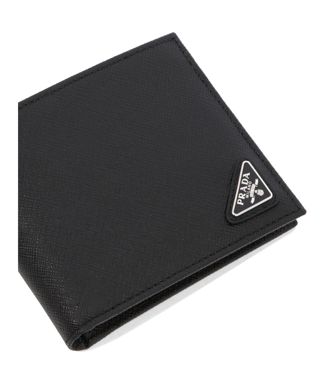 PRADA Черный кожаный кошелек, фото 4