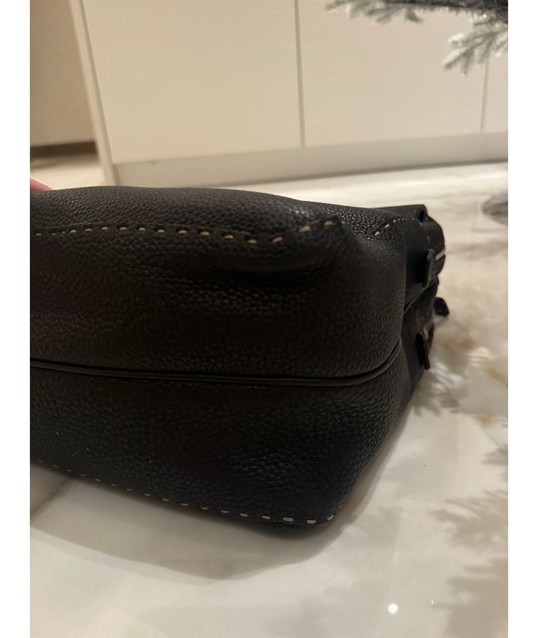 FENDI Коричневый кожаный портфель, фото 5