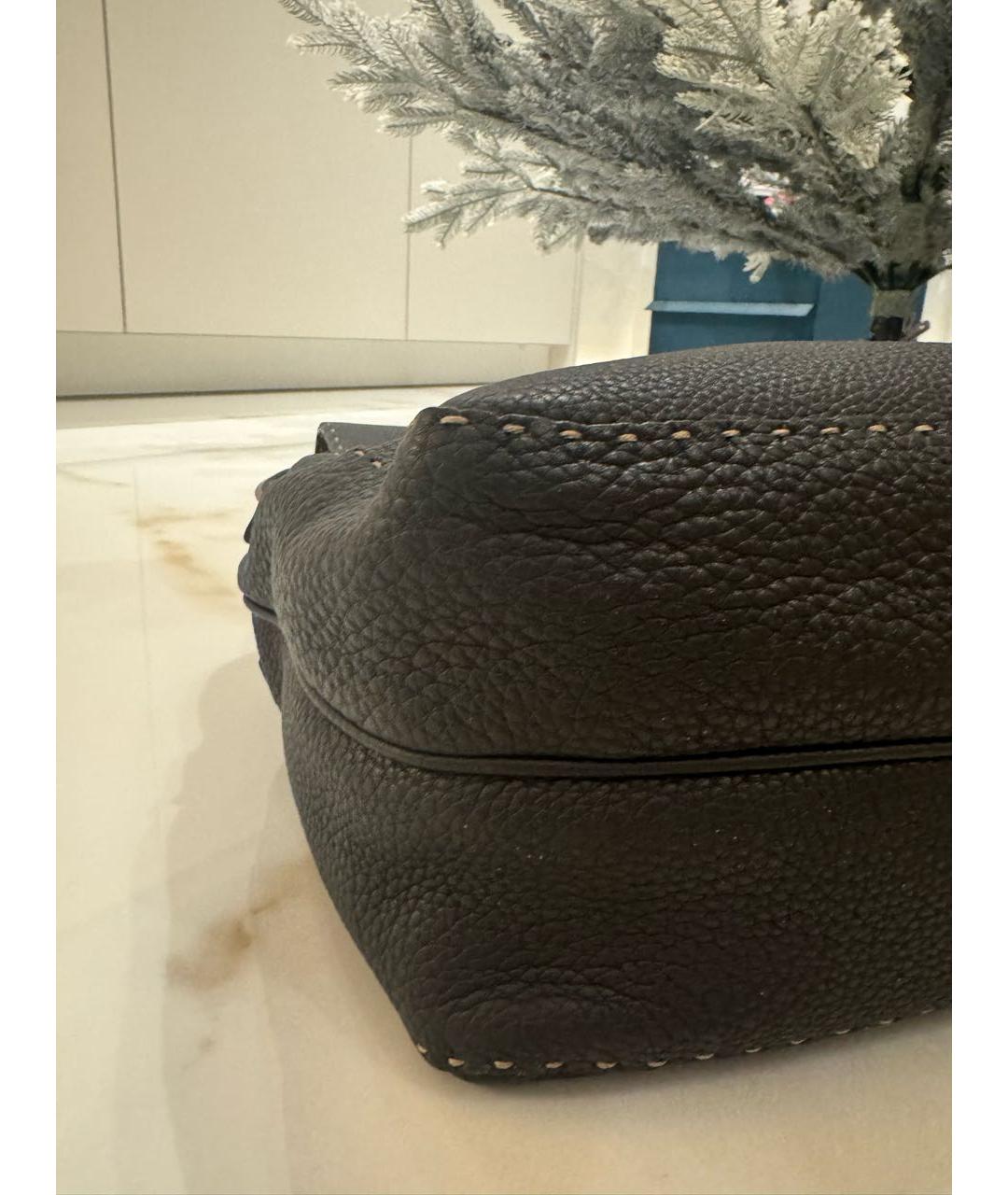 FENDI Коричневый кожаный портфель, фото 6