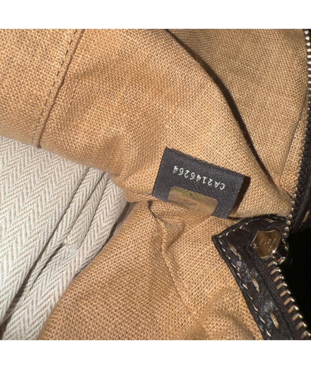 FENDI Коричневый кожаный портфель, фото 8